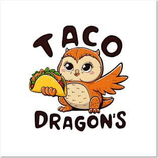 Taco Dragon's | Taco Lovers Funny Posters and Art